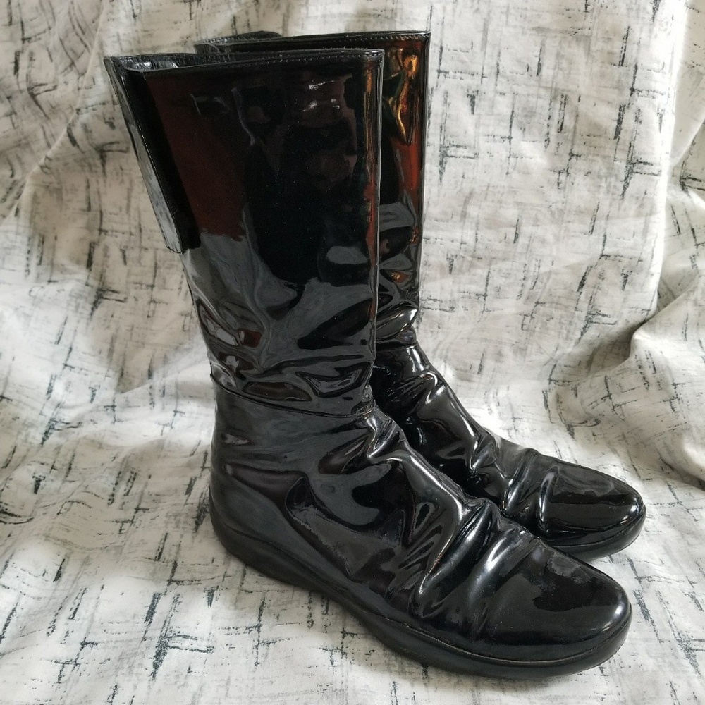 Patent leather Prada boots
